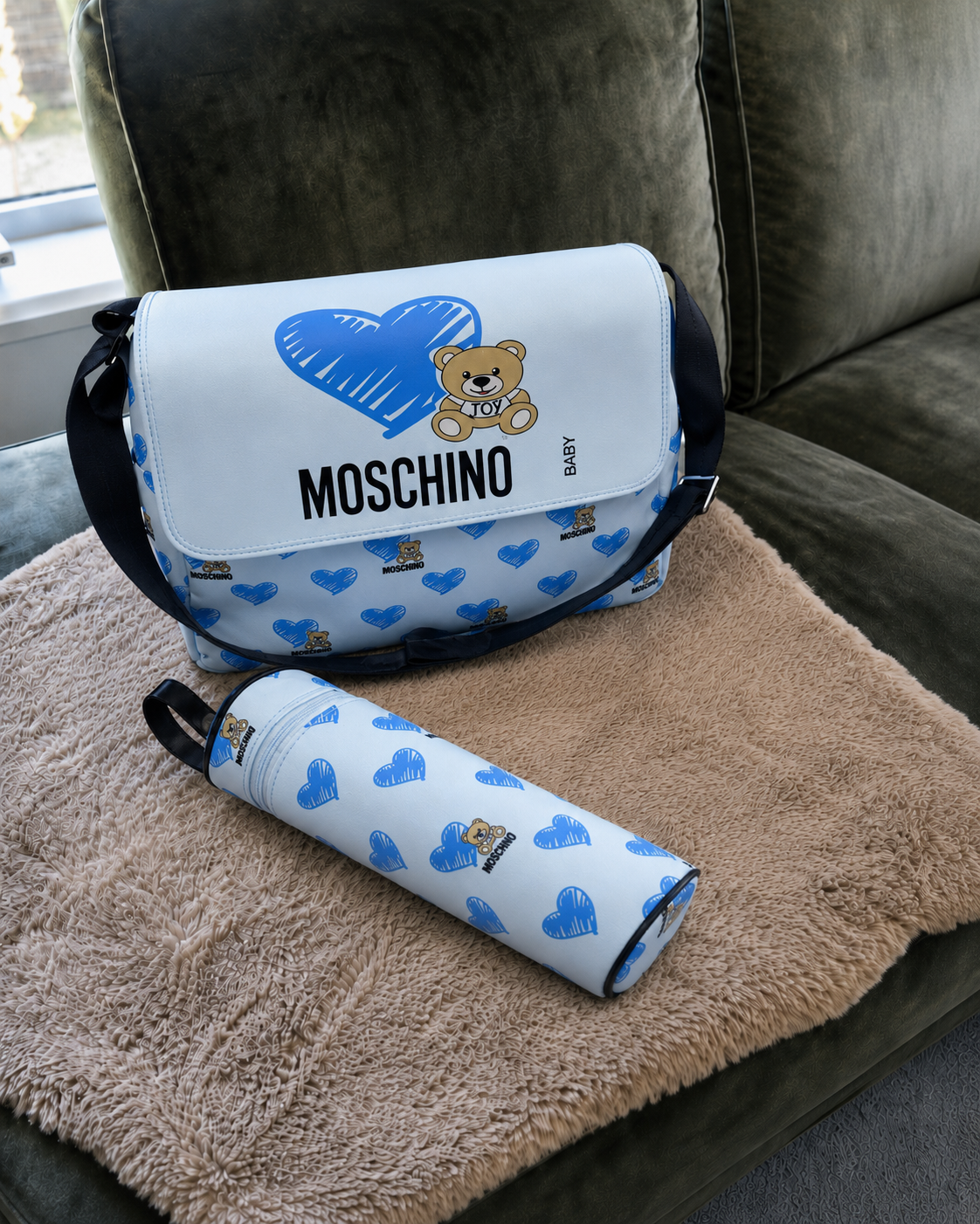 Luxury blue baby bag