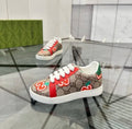 Red and green shoes