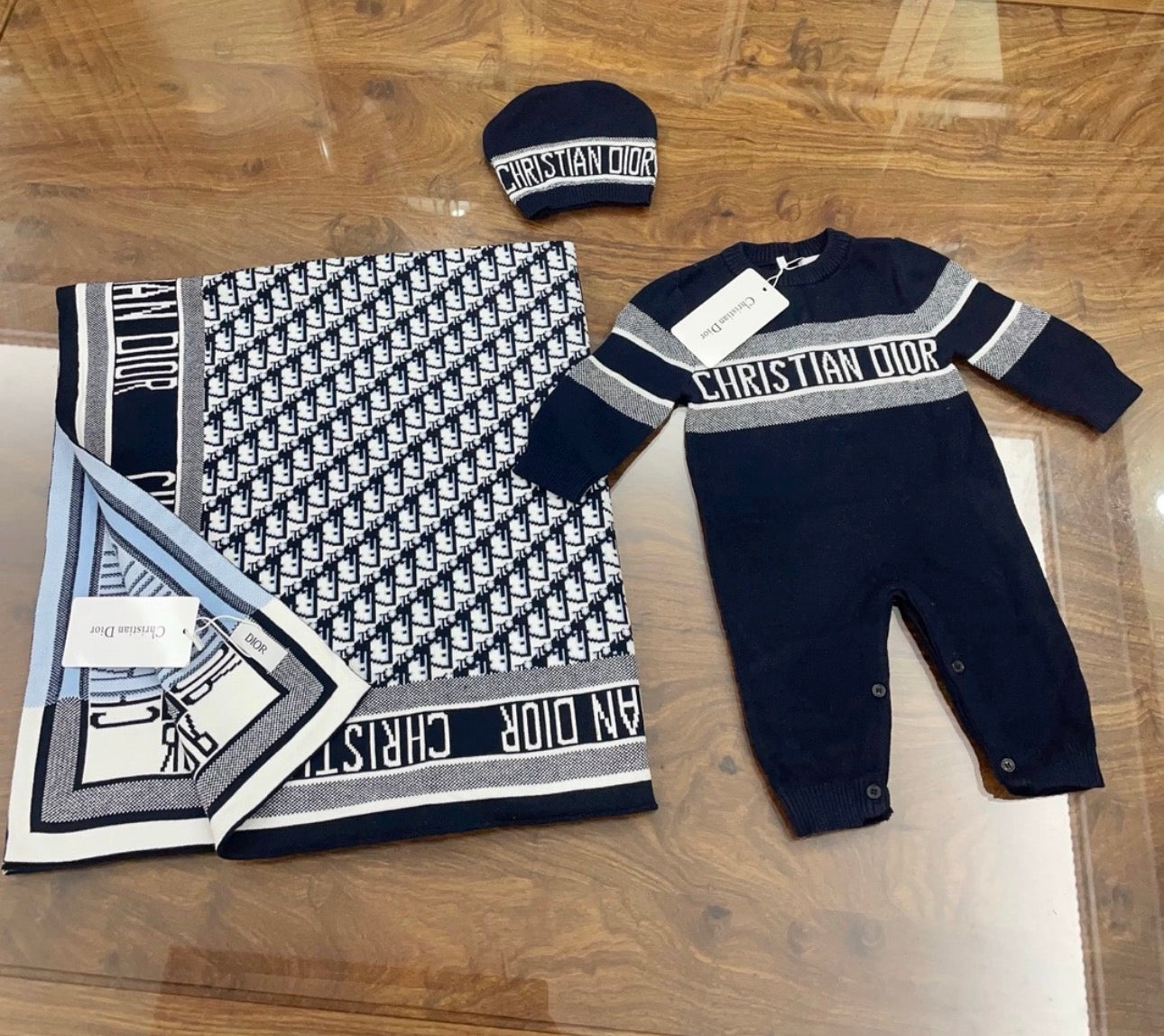 Black Classic Romper and Blanket