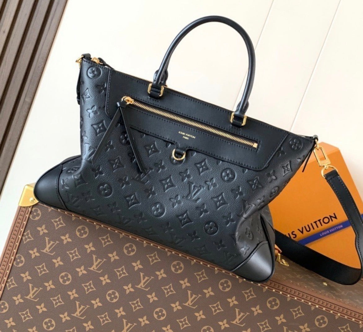 Black luxury handbag