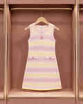 Lilac and Lemon Crochet Pocket Dress
