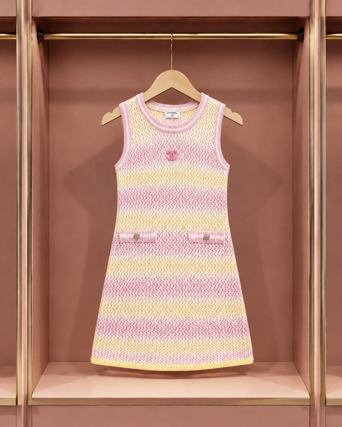 Lilac and Lemon Crochet Pocket Dress