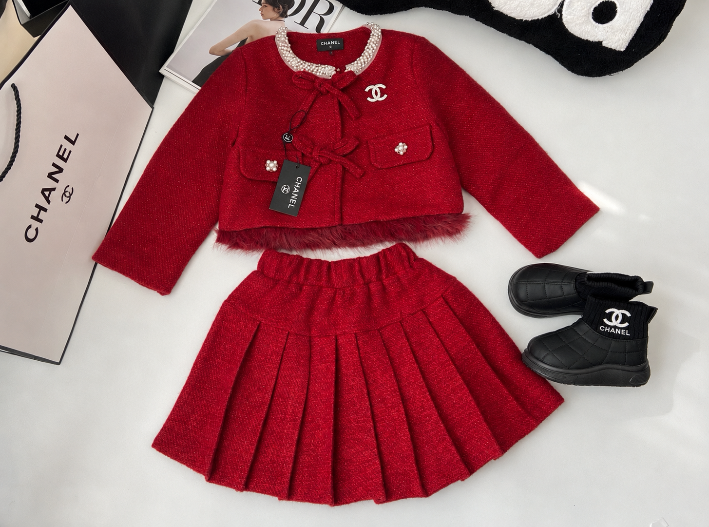 Red set with shoes