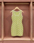 Sage Monogram Sleeveless Mini Dress