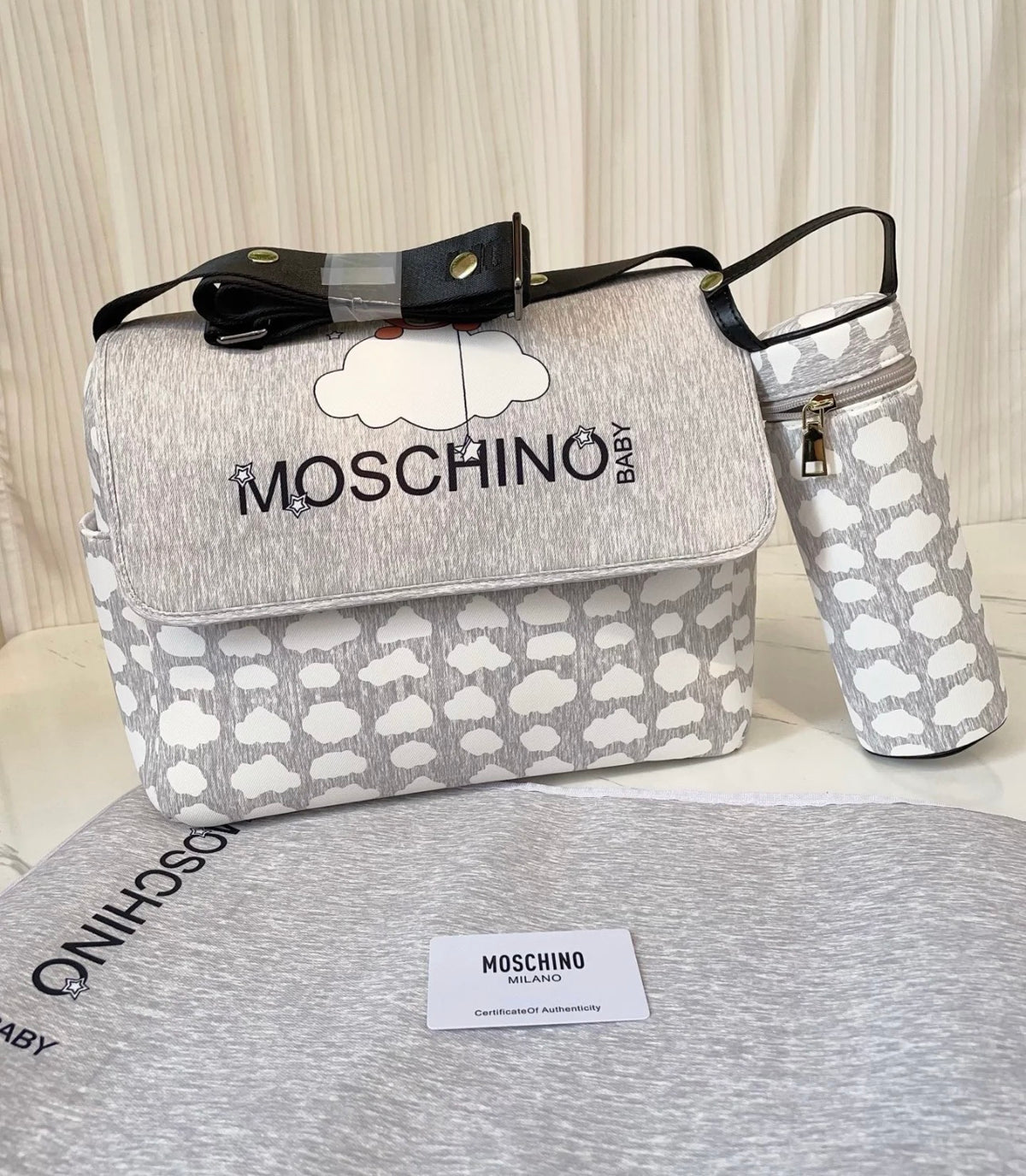 Grey changing bag