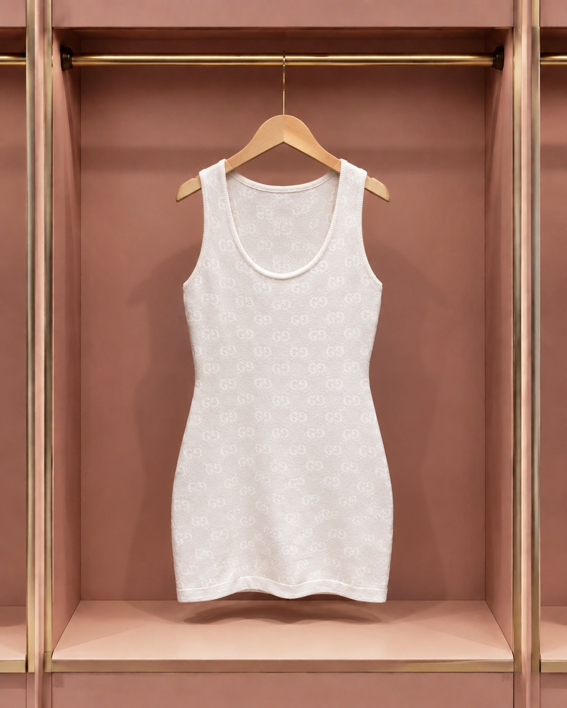 Powder Blue Monogram Sleeveless Mini Dress