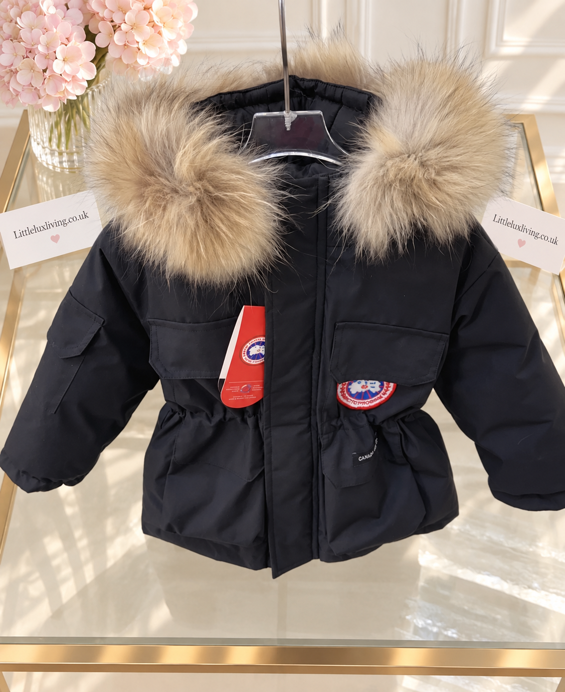 Black fur coat