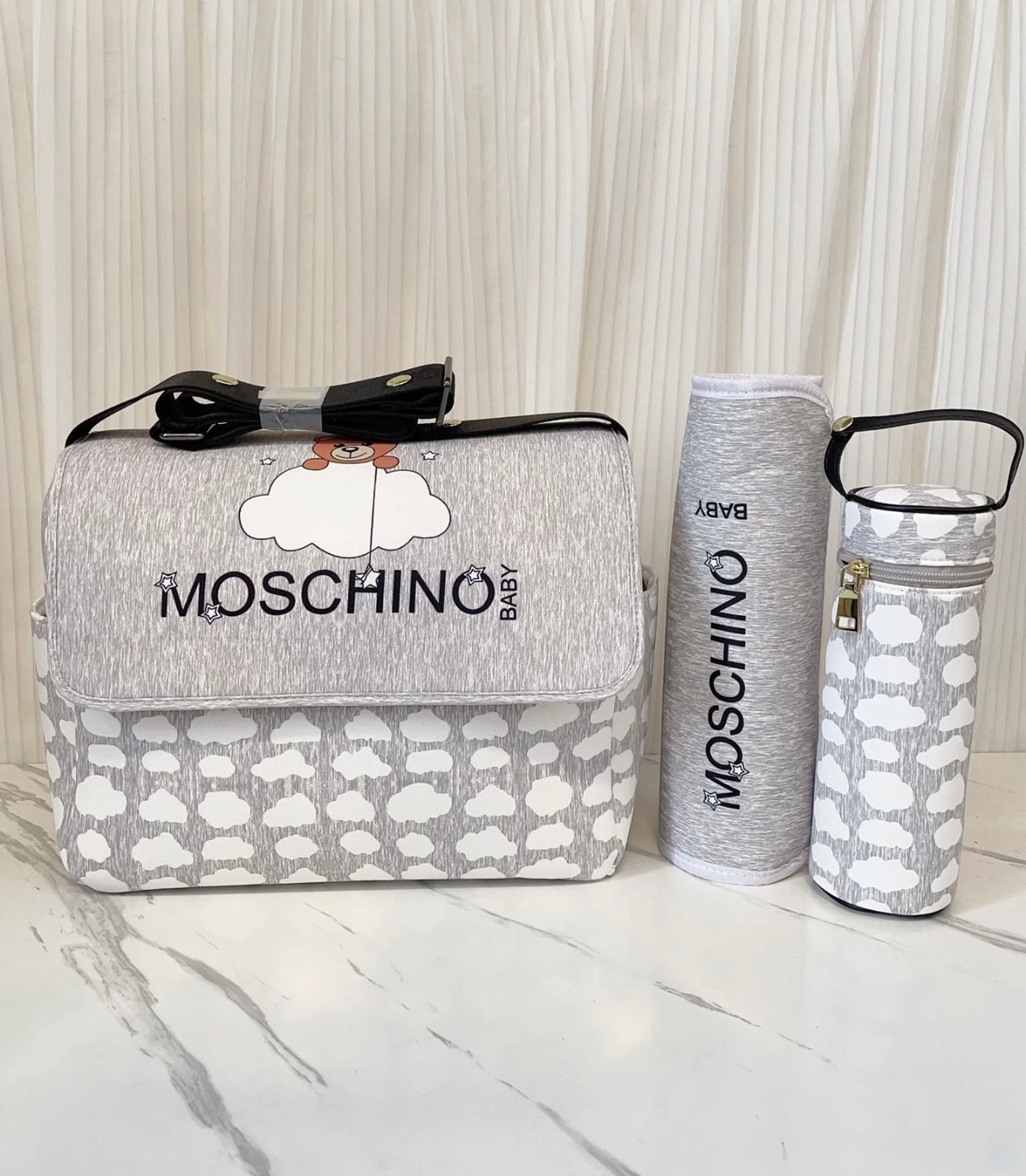 Grey changing bag