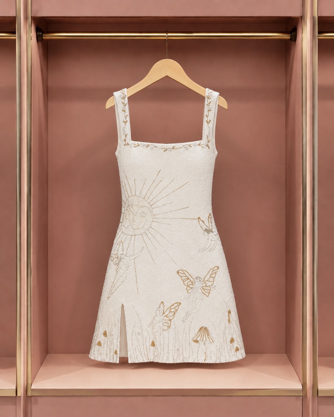 Ivory Enchanted Garden Embroidered Dress