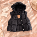 Black Hooded Puffer Gilet
