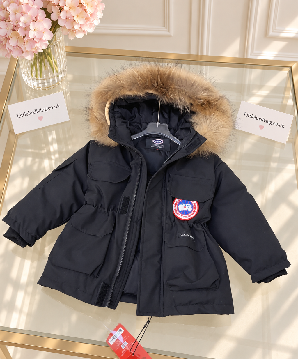 Black fur coat