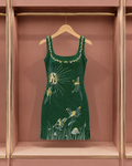 Emerald Enchanted Garden Embroidered Dress