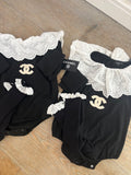 Black dress and socks set