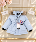 Light blue fur coat