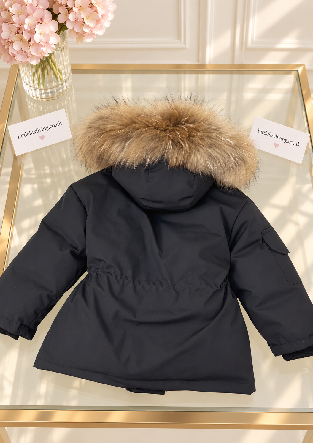 Black fur coat