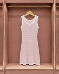 Blush Crochet Scoop-Neck Dress