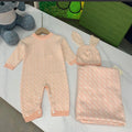 Pink Baby Patterned Grower and Blanket Set