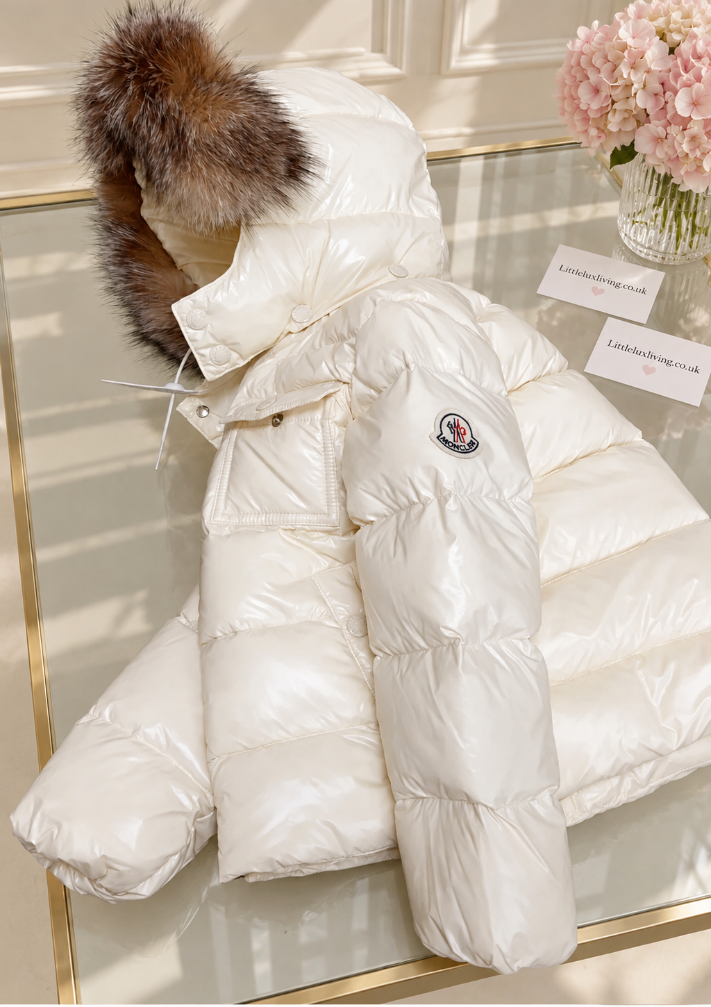 White fur coat