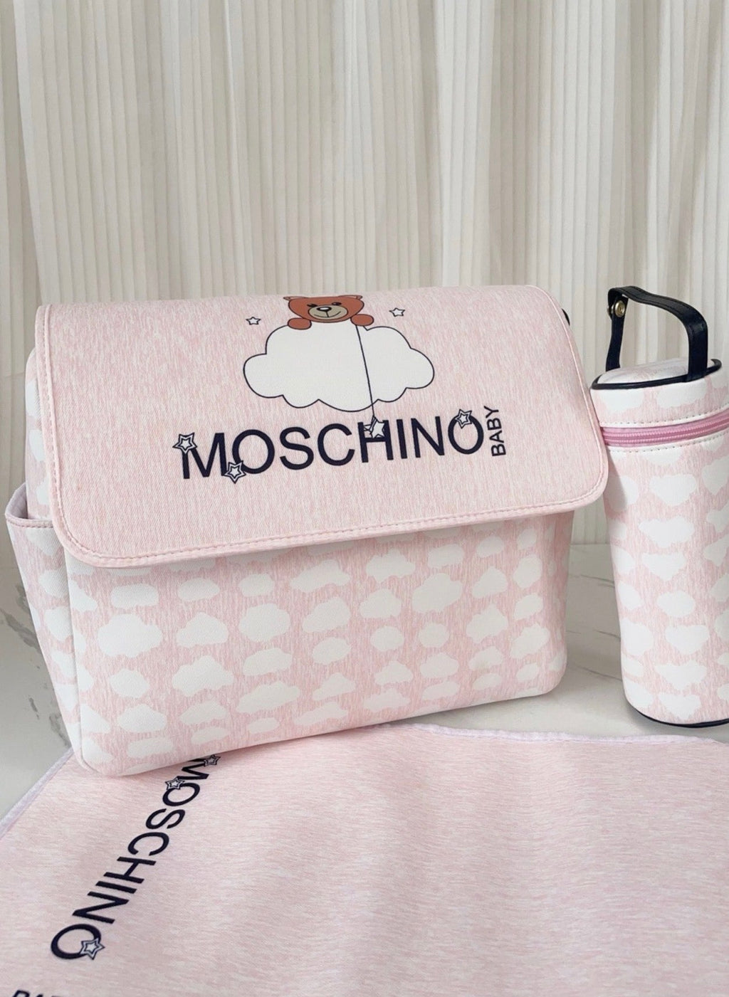Cloudy Pink Baby Bag Set