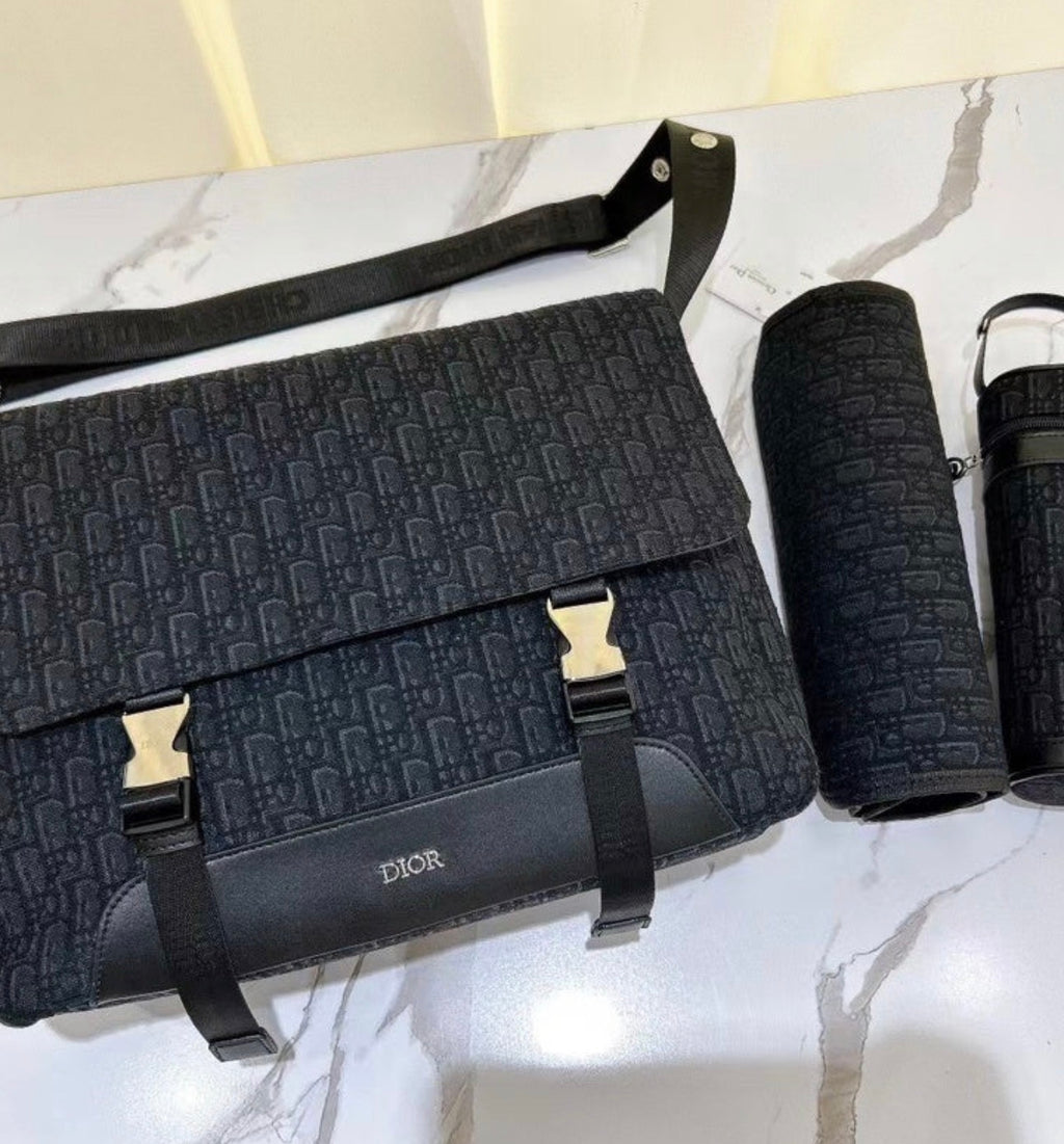 Black buckle changing bag