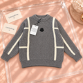 Grey & Cream Stripe Knit Jumper