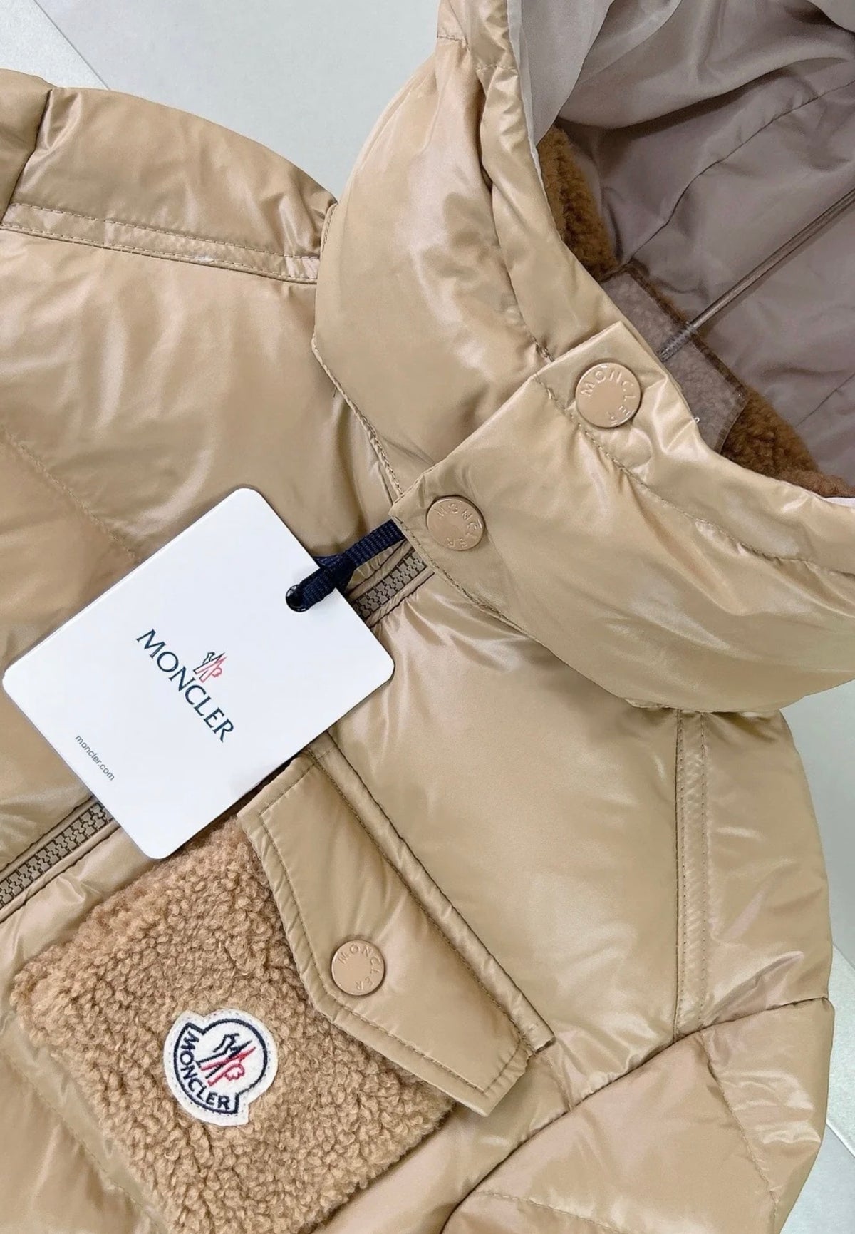 Brown puffer coat